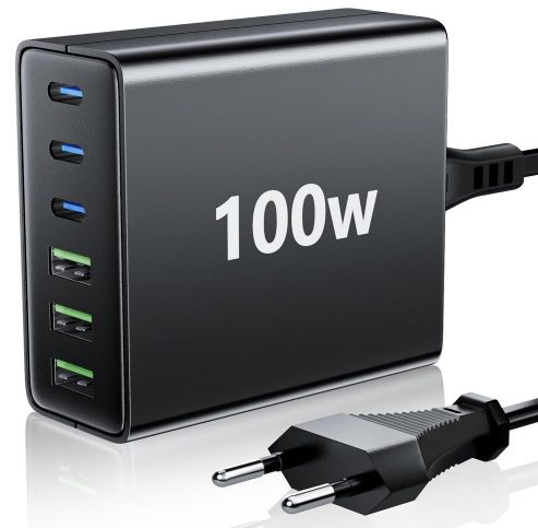 FINIBO USB C 100W Ladegerät mit 6 Ports für 16,79€ (statt 24€)