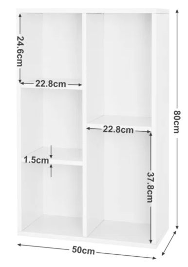 VASAGLE Bücherregal mit 5 Fächern für 27,99€ (statt 36€)