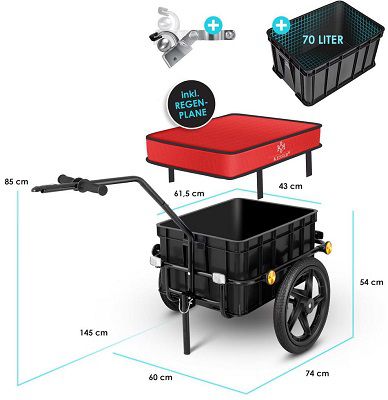 Kesser Lastenanhänger mit Kupplung für 85,94€ (statt 110€)