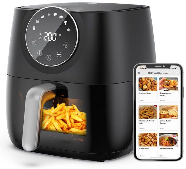 joyami Heißluftfritteuse XXL (5,7L) mit Touch Screen für 77,99€ (statt 121€)