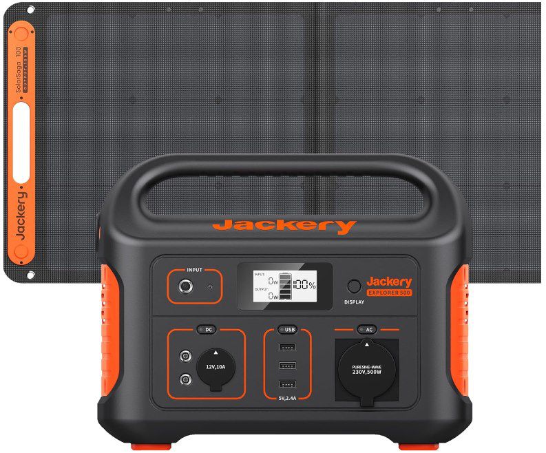 Jackery Powerstation Explorer 500 + 100W Solarpanel für 499€ (statt 560€)