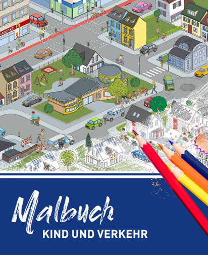 Gratis: Malbuch Kind und Verkehr