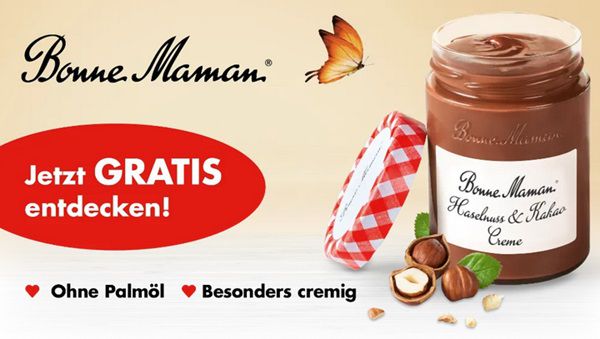 Mit Marktguru  Bonne Maman Haselnuss & Kakao Creme gratis ausprobieren