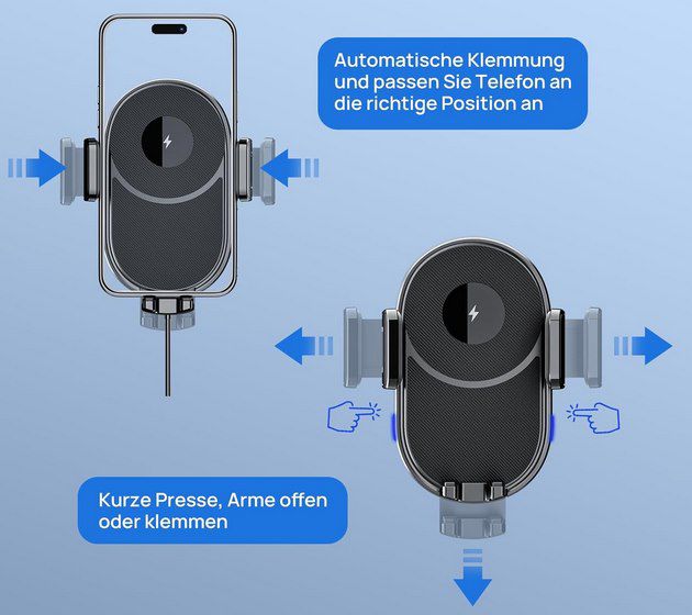 Eazpower Kfz 15W Handyhalterung mit Adapter für 17,49€ (statt 35€)