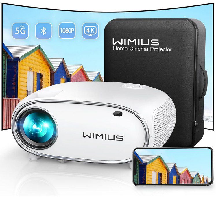 WiMiUS P60   1080p Beamer mit 480 ANSI Lumen für 129€ (statt 268€)