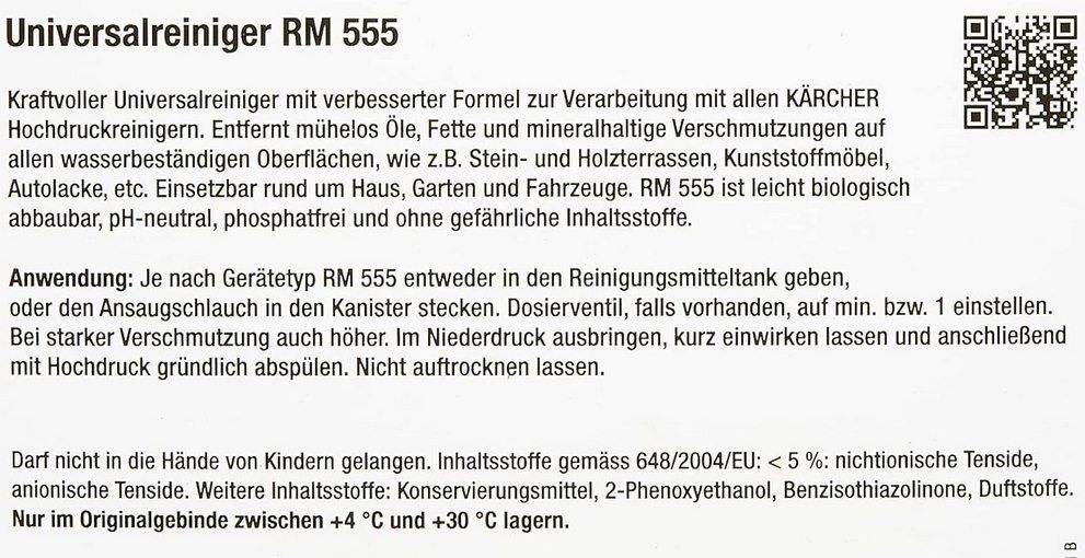 Kärcher RM555 Universalreiniger Profi (5L) für 9,99€ (statt 14€)