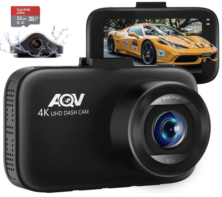 AQV 4k Dashcam Vorne & Hinten (1080p) mit GPS für 54,99€ (statt 110€)