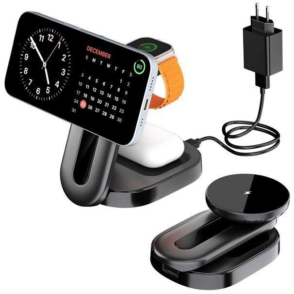 KPON Magsafe Ladestation für iPhone, Apple Watch & Airpods für 13,99€ (statt 35€)