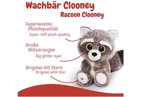 NICI Glubschis Waschbär Clooney mit 25cm für 8,10€ (statt 14€)