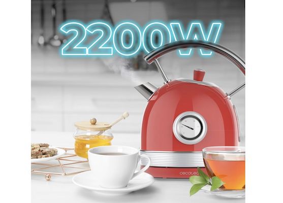 Cecotec ThermoSense 420 Vintage Wasserkocher in Rot für 28,90€ (statt 41€)