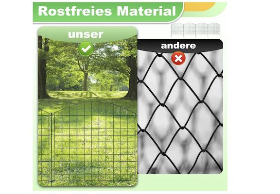 Lospitch Gartenzaun mit 78 x 77,5 cm für 37,09€ (statt 44€)