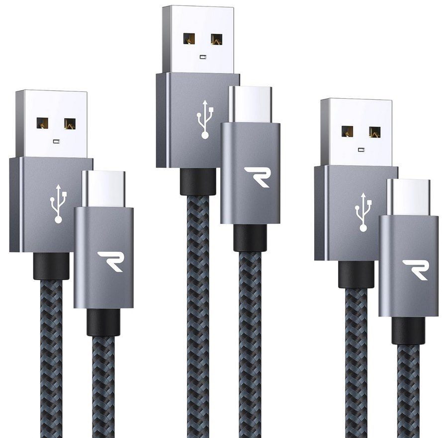 3x RAMPOW USB C auf USB A Ladekabel (1m +1m +2m) für 6,59€ (statt 11€)