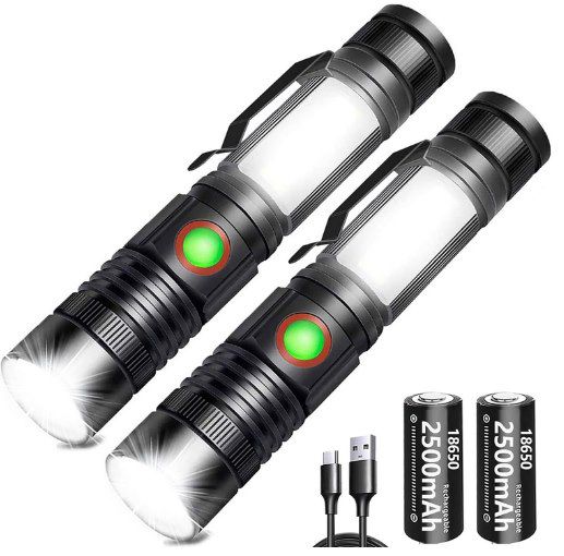 2x REHKITTZ LED Taschenlampe mit 2.000lm & 2.500mAh für 13,79€ (statt 19€)