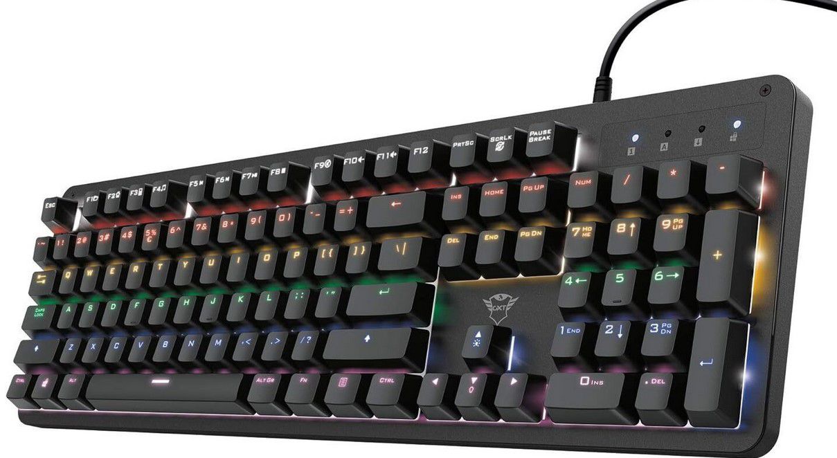 Trust GXT 863 mechanische Gaming RGB Tastatur red Keys für 17,49€ (statt 36€)