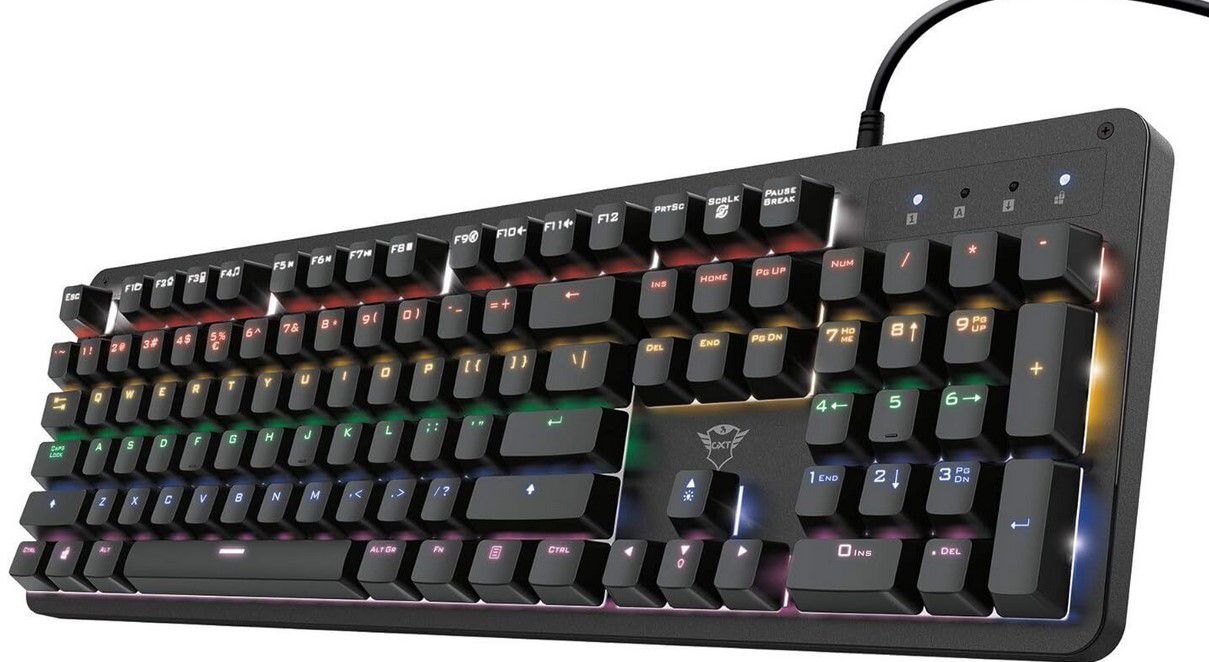 Trust GXT 863 mechanische Gaming RGB Tastatur red Keys für 17,49€ (statt 38€)