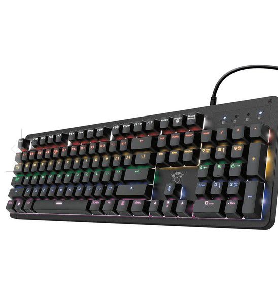 Trust GXT 863 mechanische Gaming RGB Tastatur red Keys für 17,49€ (statt 38€)