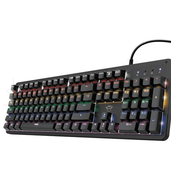 Trust GXT 863 mechanische Gaming RGB Tastatur red Keys für 17,49€ (statt 30€)