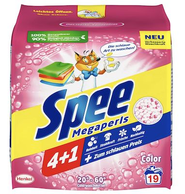 19 WL Spee Megaperls Color Waschpulver für 2,95€ (statt 5€)