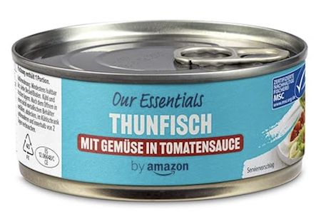 Thunfischstücke mit Gemüse in Tomatensauce für 1€