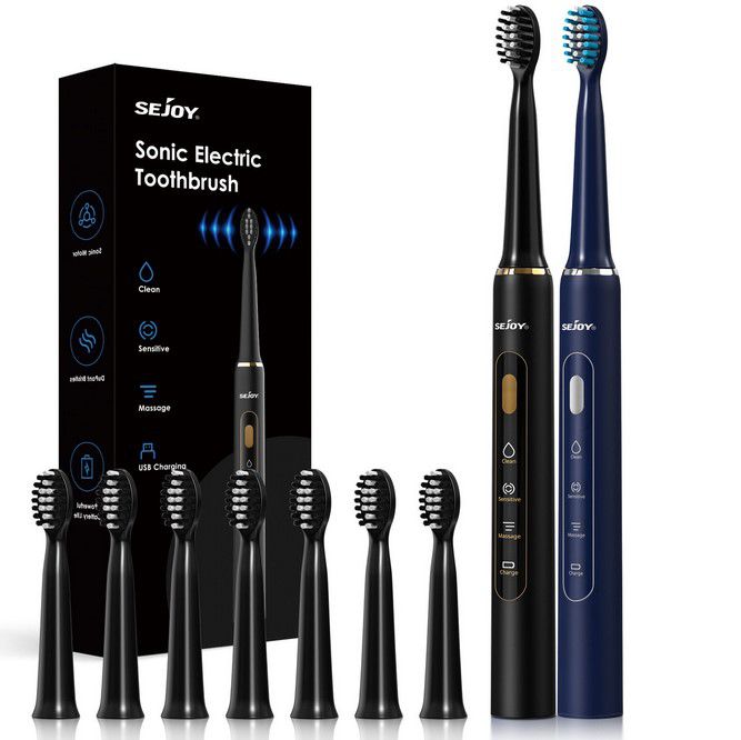 SEJOY TB8132A-CE Sonic eSchallzahnbürste + 7 Ersatzbürsten für 11,99€ (statt 16€)