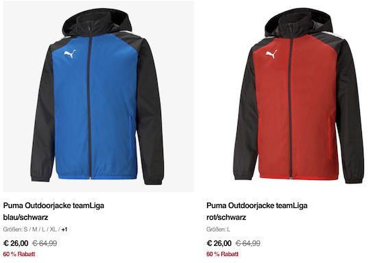 Puma Restposten Sale mind. 60% reduziert + keine VSK