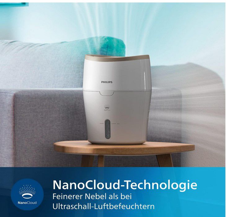 Philips Series 2000 Luftbefeuchter NanoCloud Technologie bis 38 m² für 89,99€ (statt 130€)