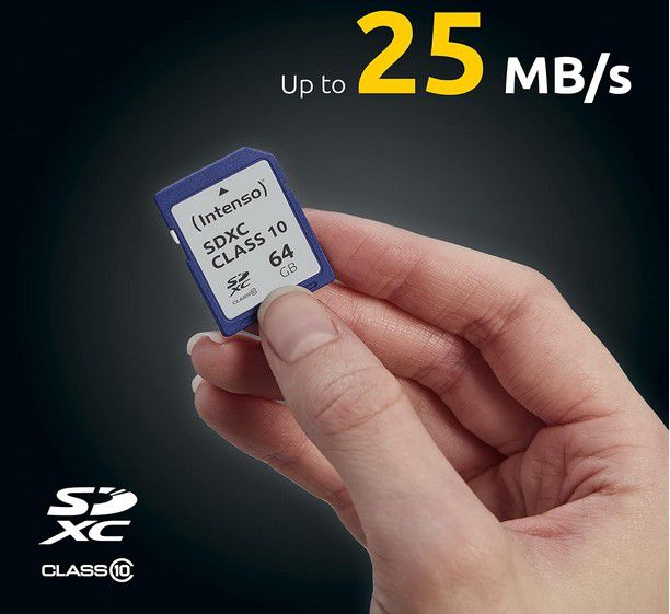 Intenso SDXC 64GB Speicherkarte Class 10 für 4,90€ (statt 9€)