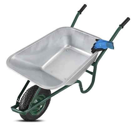 👨‍🌾 Juskys Schubkarre Garden mit 100L inkl. Handschuhe für 42,39€ (statt 60€)