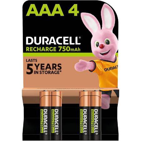 4er Pack Duracell AAA Akkus mit 750mAh ab 8,54€ (statt 12€)