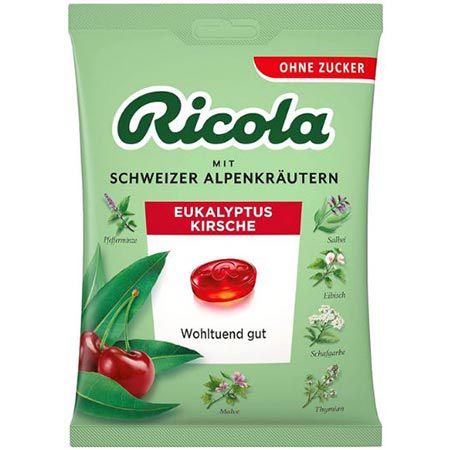 Ricola Eukalyptus Kirsche Kräuter Bonbons, 75g ab 1,27€ (statt 1,75€)