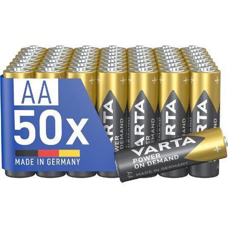 50er Pack Varta 1,5V AA Batterien für 19,37€ (statt 24€)
