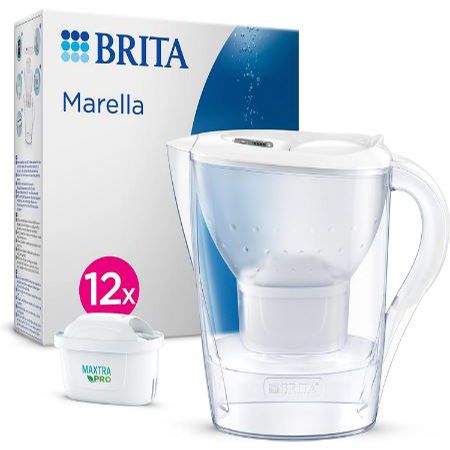 Brita Marella Wasserfilterkanne (2,4l) inkl. 12x Maxtra PRO Kartuschen für 59,99€ (statt 73€)