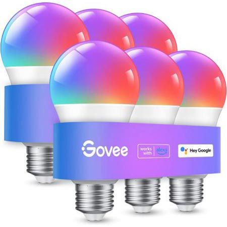 6er Pack Govee Smarte LED Glühbirne, E27 für 44,99€ (statt 70€)