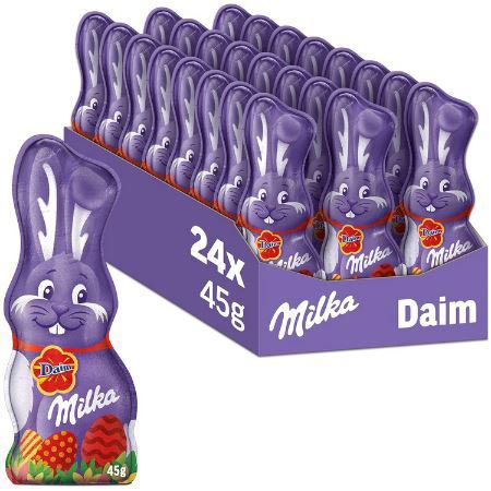 24er Pack Milka Schmunzelhase Daim, 45g für 10€ (statt 33€)
