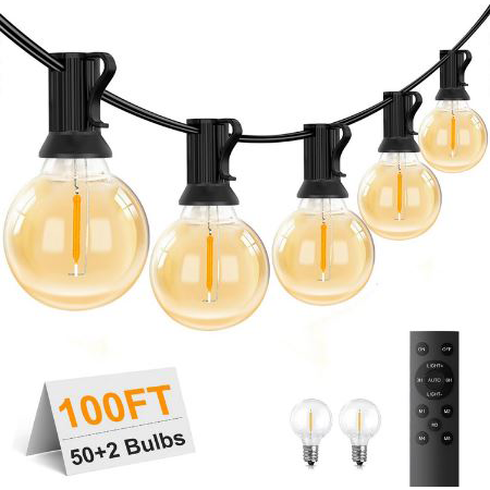 Fukoole LED Outdoor-Lichterkette, 30m + 50 Leuchten für 38,99€ (statt 60€)