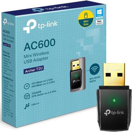 TP Link Archer T2U AC600 Wireless Dual Band USB Adapter für 9,99€ (statt 16€)
