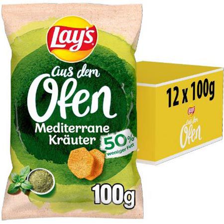 12er Pack Lays aus dem Ofen mediterrane Kräuter, je 100g ab 14,87€ (statt 24€)
