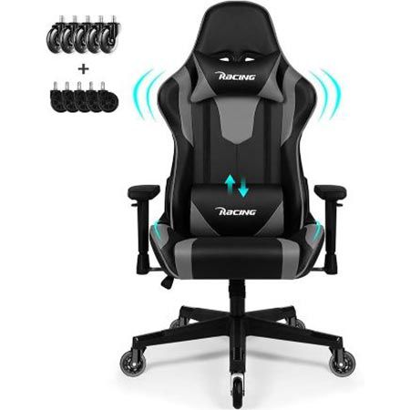 Homimaster Gaming Stuhl mit Lendenkissen, 150 kg für 89,98€ (statt 130€)