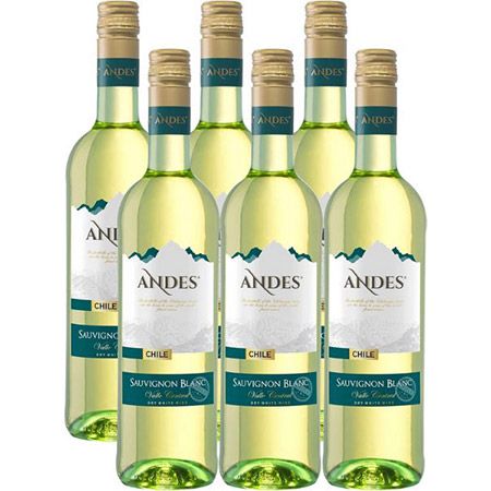 6 Flaschen Andes Sauvignon Blanc Chile, trocken für 14,99€ (statt 28€)