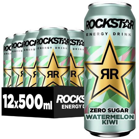 12er Pack Rockstar Energy Drink Watermelon Kiwi Zero Sugar ab 10,97€ (statt 18€)