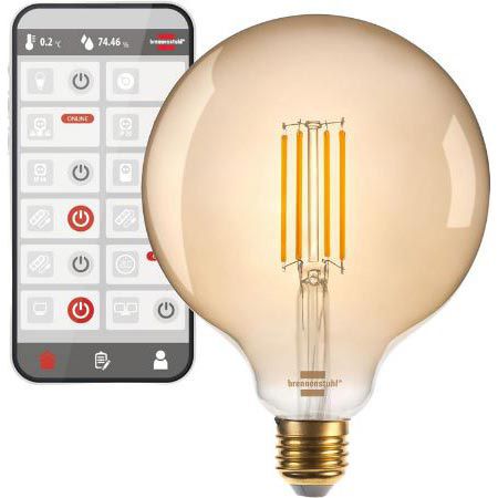 Brennenstuhl Connect WiFi Filament LED Lampe Globe für 14,49€ (statt 20€)