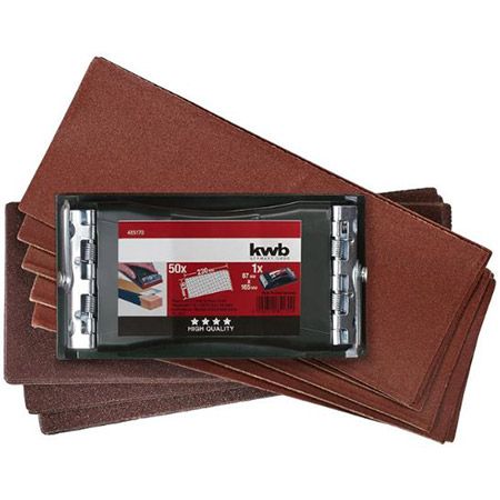 🪵 kwb Handschleifer-Set inkl. Schleifklotz + 50x Schleifpapier für 4,72€ (statt 11€)