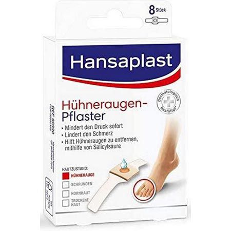 8er Pack Hansaplast Hühneraugen Pflaster mit Salicylsäure ab 2,35€ (statt 3€)