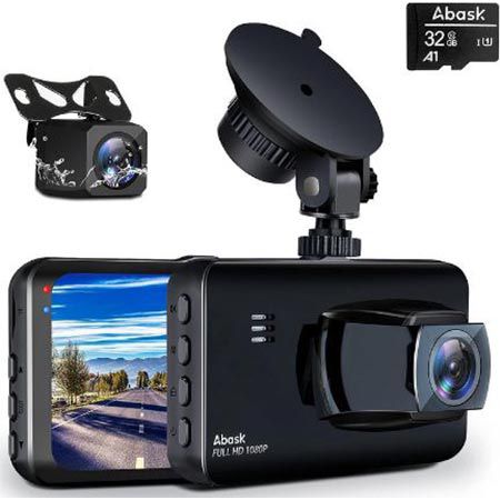 Abask M18 Dual-Dashcam mit FHD, Weitwinkel für 29,99€ (statt 60€)
