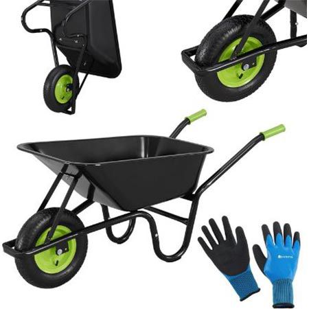 Juskys Schubkarre Garden mit 100L inkl. Handschuhe für 50,96€ (statt 63€)