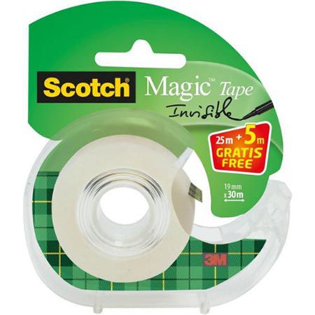 Scotch Magic Tape mit Handabroller, 19mm x 30m für 5€ (statt 8€)