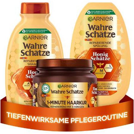 Garnier Wahre Schätze Haarpflege Set, 3 tlg. für 8,39€ (statt 11€)