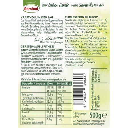 Gerstoni Gersten Müsli Fitness, 500g ab 3,06€ (statt 5€)