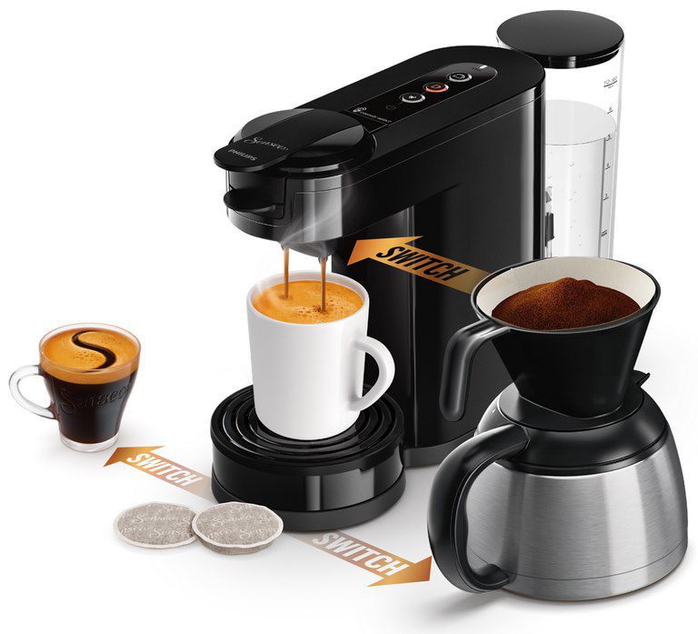 ☕ Philips Senseo Switch HD6594 Pad  & Filterkaffeemaschine für 79,89€ (statt 95€)