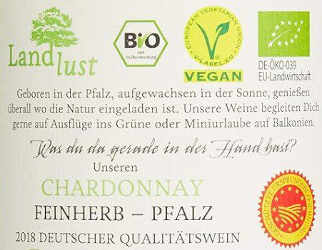 Landlust Chardonnay Bio & Vegan für 24,74€ (statt 37€)